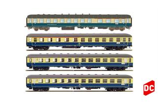 Hobbytrain/LS Models H0 DB Schnellzugwagen-Set 2 D308 München-Berlin, 4-tlg.