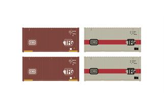 Hobbytrain N 20'-Container-Set 2, Deutsche Bundesbahn, 4-tlg.