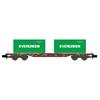 Hobbytrain N DB AG Containertragwagen Sgjkkmms 699, Evergreen, Ep. VI