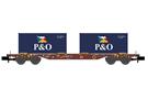 Hobbytrain N DB AG Containertragwagen Sgjkkmms 699, P&O, Ep. VI