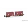 Hobbytrain N DB Containertragwagen Sgjkkmms 699, DB/TFG, Ep. IV