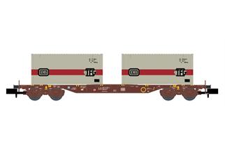 Hobbytrain N DB Containertragwagen Sgjkkmms 699, DB/TFG, Ep. IV