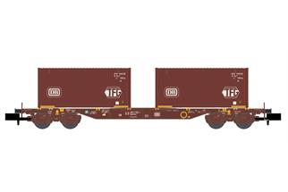 Hobbytrain N DB Containertragwagen Sgjkkmms 699, DB/TFG, Ep. IV