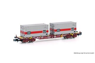 Hobbytrain N DB Containertragwagen Sgjkkmms 699, DB/TFG, Ep. IV