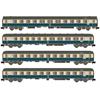 Hobbytrain N DB Reisezug-Wagenset 2 Turnus Ferienzug, Ep. IV, 4-tlg.