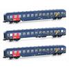 Hobbytrain N DSB Liegewagen-Set Bcm/Bcm/Bcm, Ep. V, 3-tlg.