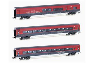 Hobbytrain N ÖBB Reisezug-Ergänzungsset Railjet Italien, Ep. VI, 3-tlg.