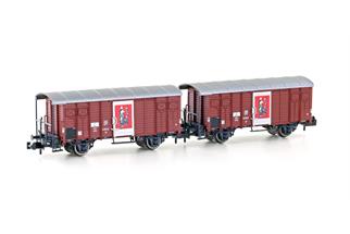 Hobbytrain N SBB gedecktes Güterwagen-Set K3, Circus Knie, Ep. III, 2-tlg.