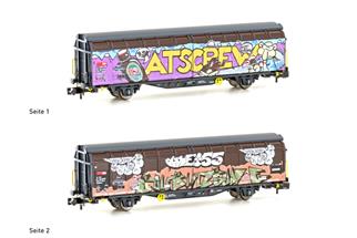 Hobbytrain N SBB Schiebewandwagen Hbbillns, Graffiti - ATSCREW, Ep. VI