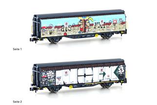 Hobbytrain N SBB Schiebewandwagen Hbbillns, Graffiti - Kids United, Ep. VI Hobbytrain N SBB Schiebewandwagen Hbbillns, Graffiti - Kids United, Ep. VI