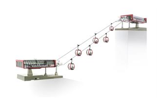 Jägerndorfer H0 Seilbahnset D-Line Kohlmaisbahn mit 6 V-10 Gondeln