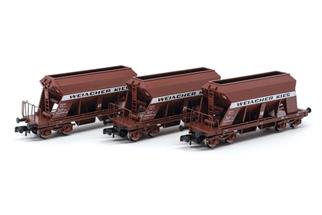 Jägerndorfer N SBB Kieswagen-Set Weiacher Kies, 3-tlg.