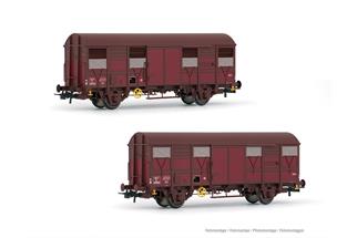 Jouef H0 SNCF gedecktes Güterwagen-Set Kv, Ep. III, 2-tlg.