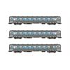 Jouef H0 SNCF Reisezugwagen-Set DEV Inox B8/B8/A6D, Ep. III, 3-tlg.