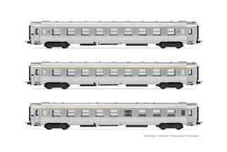 Jouef H0 SNCF Reisezugwagen-Set DEV-Inox, Ep. III, 3-tlg.