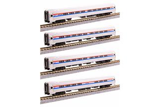 Kato N Amtrak Reisezugwagen-Set Amfleet I, Phase III, 4-tlg.