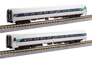 Kato N Amtrak Reisezugwagen-Set Amfleet II, Phase VII, 2-tlg.
