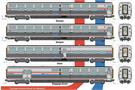 Kato N Amtrak Reisezugwagen-Set Viewliner II, Phase III, 4-tlg.
