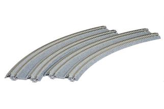 Kato N Unitrack WR414/381PC Gleis gebogen R414/381 45°, 2-gl. (Inhalt: 2 Stk.)