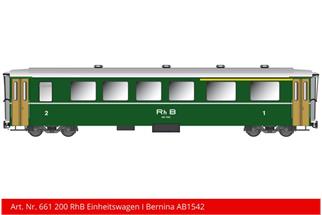 Kiss IIm (Digital) RhB Einheitswagen I AB 1542, kurz grün