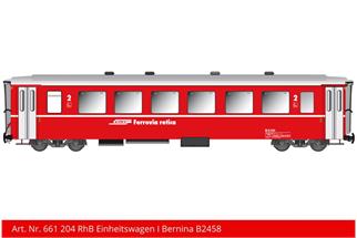 Kiss IIm (Digital) RhB Einheitswagen I B 2458, kurz rot
