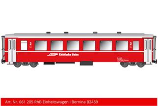 Kiss IIm (Digital) RhB Einheitswagen I B 2459, kurz rot