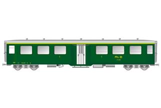 KISS IIm RhB Mitteleinstiegswagen A 1222, grün mit RhB-Initialen