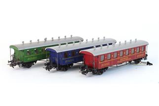 Liliput H0 Feldschlöschen-Gästzug, blau/rot/grün, 3- tlg. (OCC)