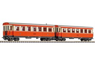 Liliput H0e ZB Personenwagen-Set B4ip/s 30/31, rot/creme, Ep. IV, 2-tlg.