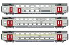 LS Models H0 (AC) SNCB Doppelstockwagen-Set M6 BD/B/A, Ep. Vb, 3-tlg.