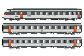 LS Models H0 (AC) SNCF Wagenset VU/VTU, Corail, Ep. IV, 3-tlg.