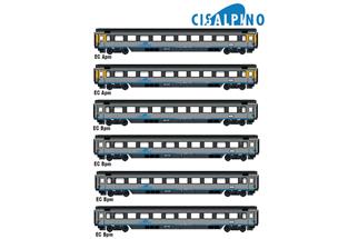 LS Models H0 Cisalpino Reisezugwagen-Set, Ep. V, 6-tlg.