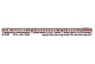 LS Models H0 (DC) SNCF Schnellzug-Set 3 L'Étendard, Ep. IV, 3-tlg.