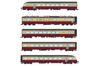 LS Models H0 (DC Sound) SBB Elektrotriebzug RAe TEE II 1051, rot/creme, Ep. IIIb, 5-tlg.
