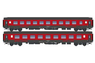 LS Models H0 rail in-club Wagenset UIC-X Sombrero/Grotti Ticinese, 2-tlg.