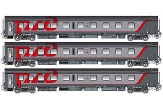 LS Models H0 RZD Schlafwagenset WLABmz Moskau - Berlin - Paris, 3-tlg. CH-FPC