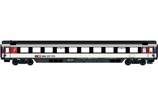 LS Models H0 SBB Reisezugwagen EC Bpm 61, 2. Klasse, weiss/rot/schwarz, Ep. VI
