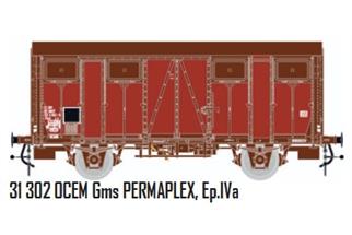 LS Models H0 SNCF gedeckter Güterwagen OCEM Gms PERMAPLEX, Ep.IVa