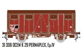 LS Models H0 SNCF gedeckter Güterwagen OCEM K 29 PERMAPLEX, Ep.IV