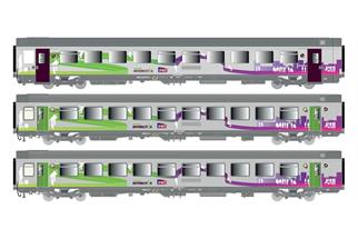 LS Models H0 SNCF Personenwagen-Set Corail VTU Intercités, 3-tlg.