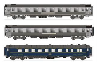 LS Models H0 SNCF Personenwagenset Mistral 56, 3-tlg.