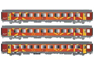LS Models H0 SNCF Wagenset VTU, TER Languedoc Roussillon, Ep. VI, 3-tlg.