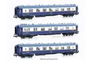 LS Models N CIWL Pullmanwagen-Set WP/WPc/WP, blau/creme, Ep. II, 3-tlg.