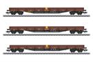 Märklin H0 DB AG Niederbordwagen-Set Res-x, Schienenladung, Ep. VI, 3-tlg.