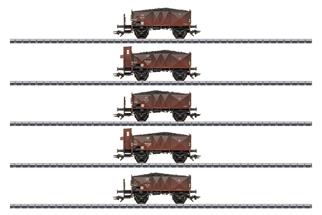 Märklin H0 DB Hochbordwagen-Set O11, Kohleladung, Ep. III, 5-tlg.