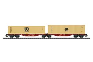 Märklin H0 Touax Doppel-Containertragwagen Sggrss 80, msc, Ep. VI