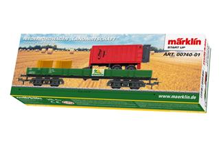 Märklin Start up H0 Niederbordwagen Landwirtschaft