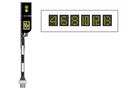 Mafen H0 NS Vorsignal links, 2 Lampen mit Geschwindigkeitssignal