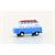 Minis N VW T2 Bus, blau/weiss mit Surfbrett