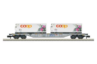 Minitrix N SBB Containertragwagen Sgns, Coop Edellieschen, Ep. VI